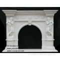 Hunan White Marble Fireplace (FPS-A224)